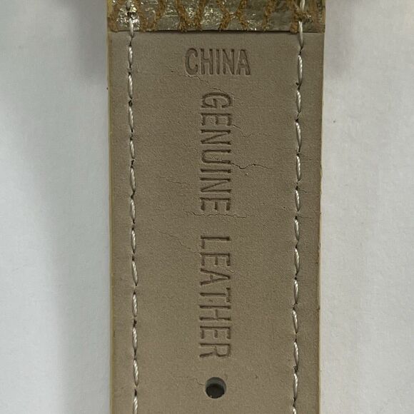 Vintage Joan River Classic Quartz Watch Women’s Gold Leather Crystal Bezel - Picture 6 of 16